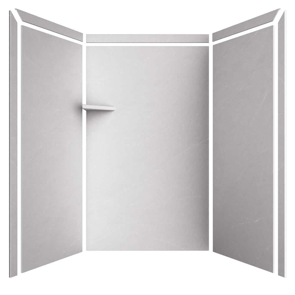 Sea Salt Gray 48" x 36" x 80" Alcove Shower Surround