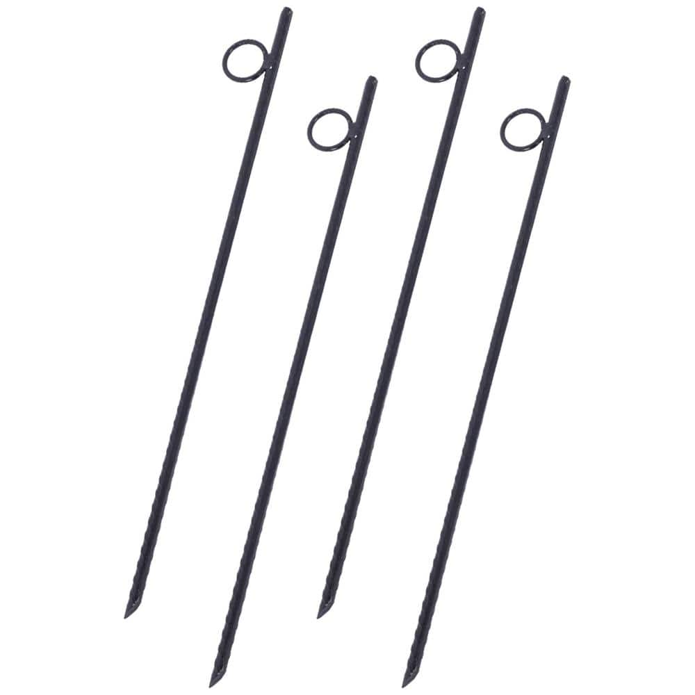 3/8 in. x 18 in. 4-Piece Steel Durable Heavy Duty Tent Canopy Ground Stakes with Angled Ends and 1 in. Loops price history on PriceWatchPro