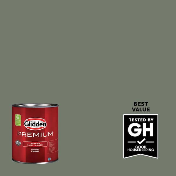 Glidden Premium 1 qt. PPG1128-6 Thyme Green Flat Interior Latex