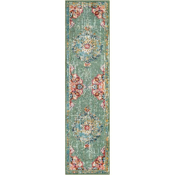 Unique Loom Penrose Alexis Green 2' 0 x 8' 0 Area Rug