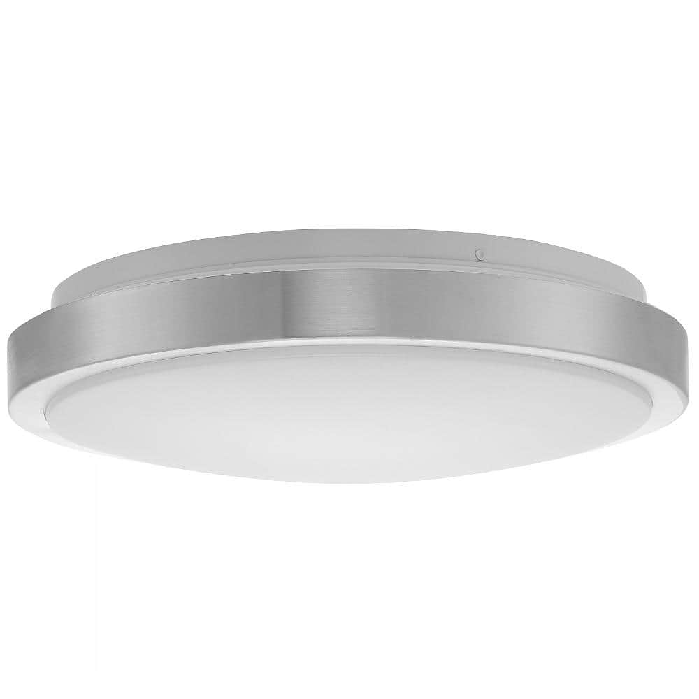 13" Brushed Nickel Aluminum LED Flush Mount Ceiling Light