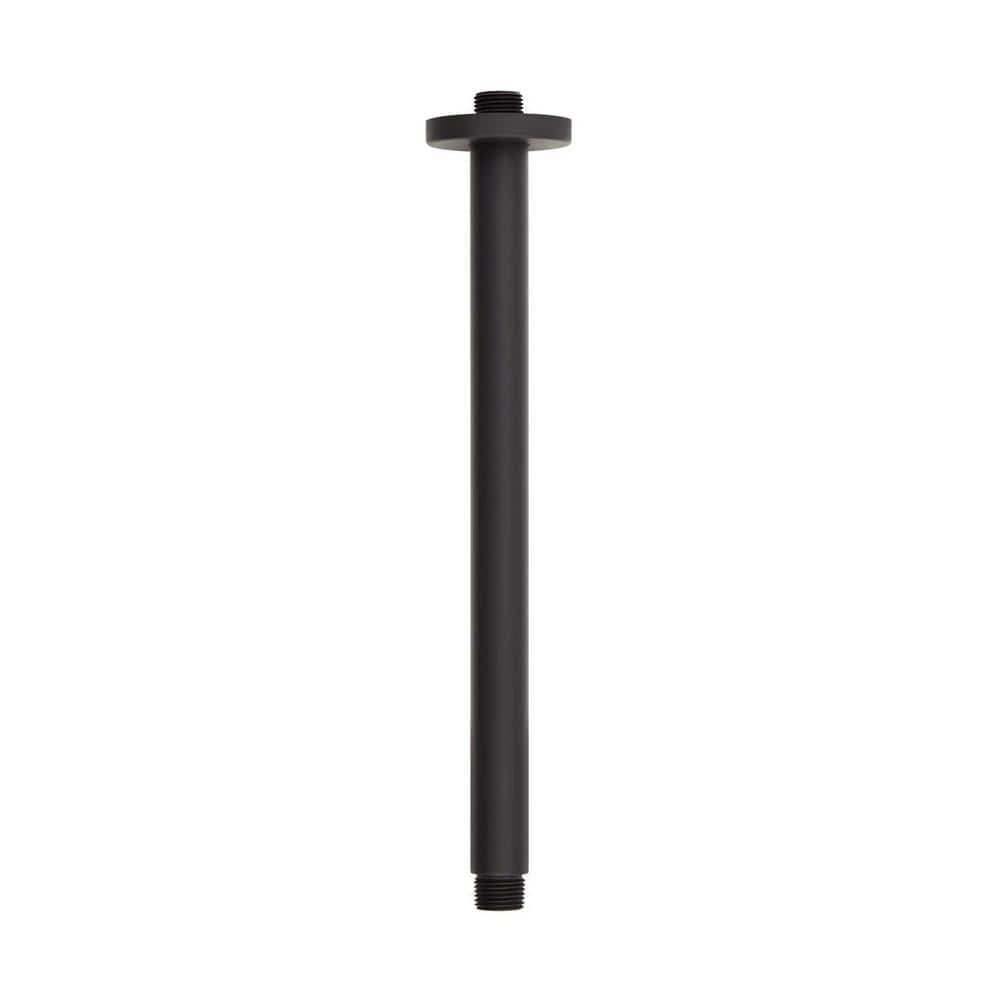12" Matte Black Brass Ceiling-Mount Shower Arm