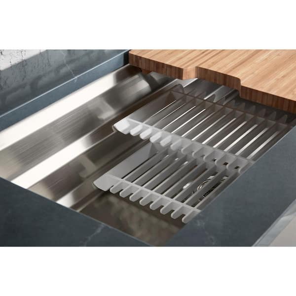 KOHLER Prolific Undermount Stainless Steel 44 in. Single Bowl Kitchen Sink  with Included Accessories K-23652-NA - The Home Depot