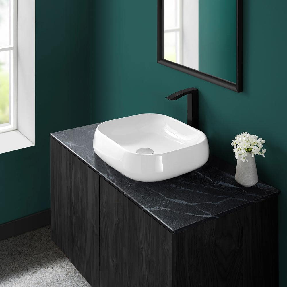 Château White Ceramic Above-Counter Vessel Sink
