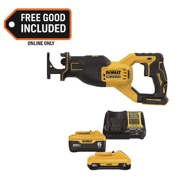 20-Volt MAX Lithium-Ion Cordless Brushless Reciprocating Saw with 20V MAX 5.0 Ah and 2.0 Ah Battery Packs and Charger