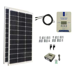 200-Watt Monocrystalline Solar Panel with TrakMax MPPT 40 Amp Charge Controller Plus Remote Meter Kit