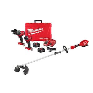 M18 FUEL 18V Lithium-Ion Brushless Cordless Hammer Drill & Impact Driver Combo Kit (2-Tool) w/M18 FUEL String Trimmer