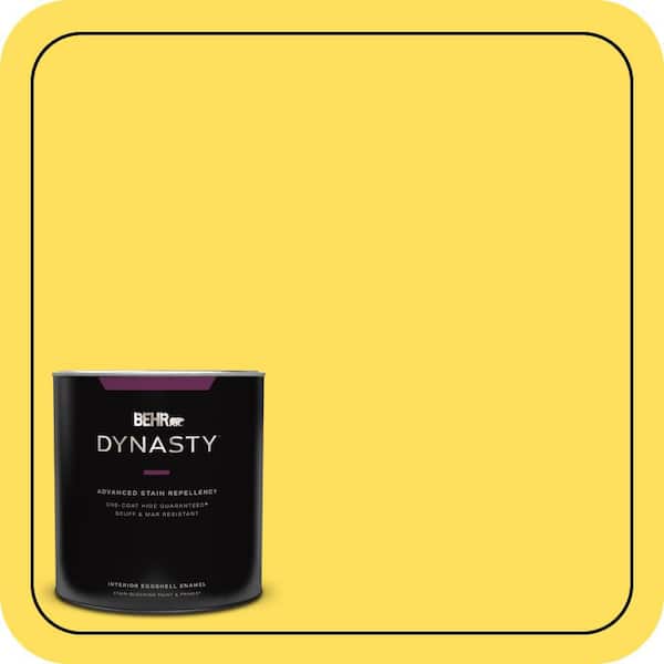 BEHR DYNASTY 1 qt. #380B-5 Neon Light Eggshell Enamel Interior Stain-Blocking Paint & Primer