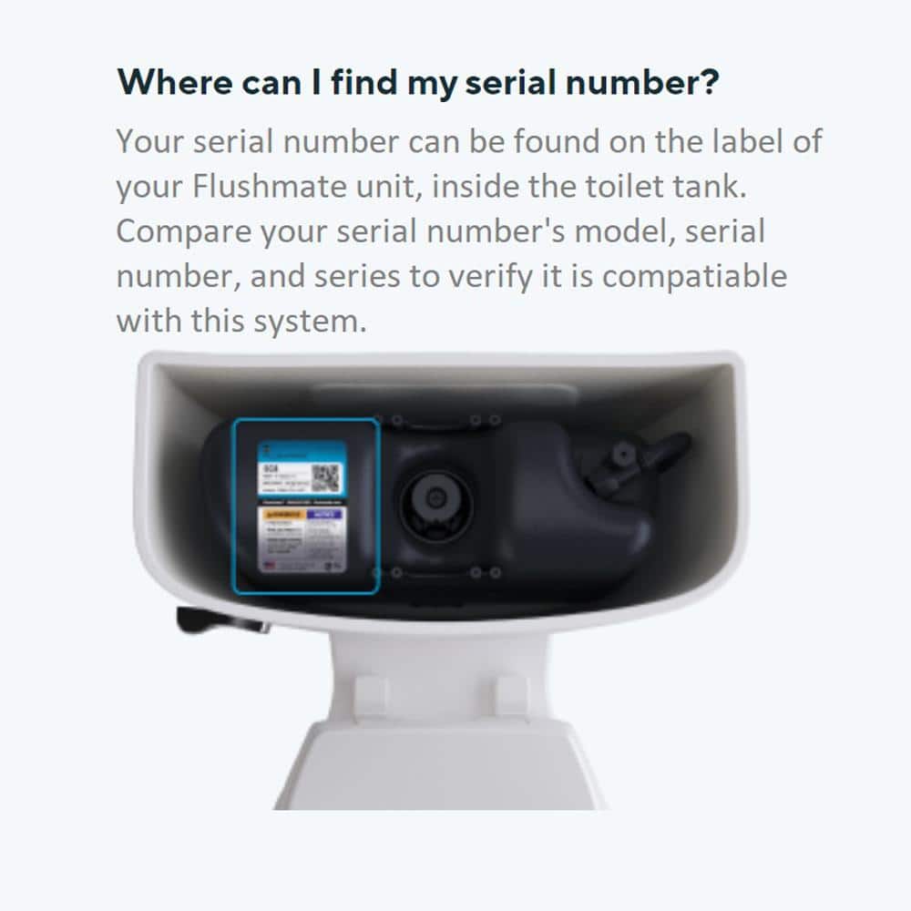 Flushmate White Plastic Toilet Flush Valve Cartridge Kit