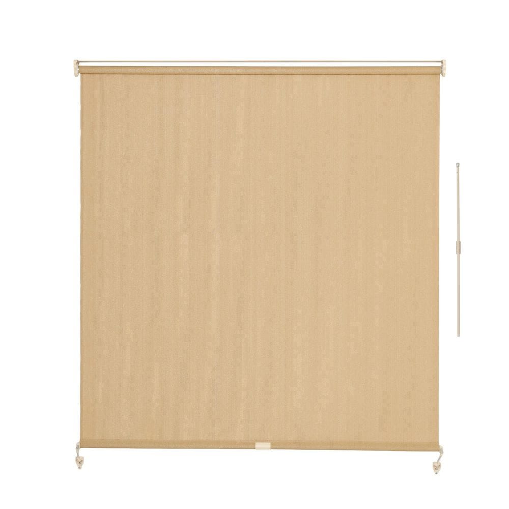 Toasted Almond 95% UV Blocking SimplySet Cordless Outdoor Roller Shade - 72 in. W x 72 in. L price history on PriceWatchPro