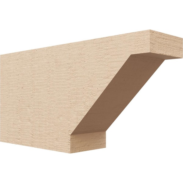 Ekena Millwork 4-in. x 8-in. x 16-in. Burlington Woodgrain, Primed Tan Timberthane Polyurethane Rafter Tail Brace