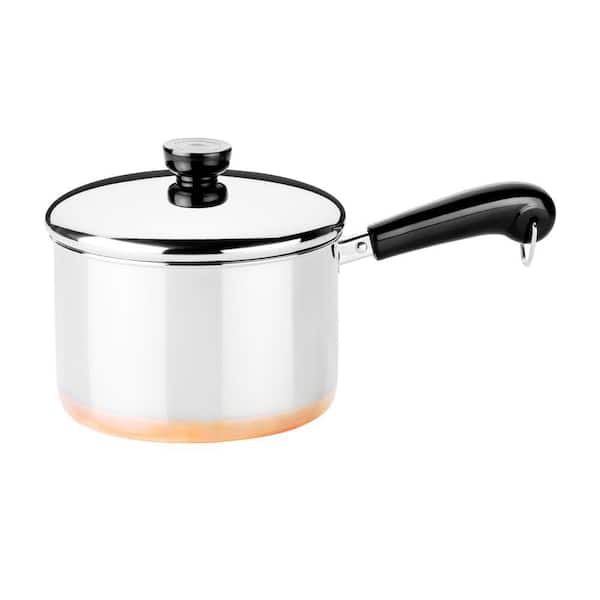 Revere 3 qt. Stainless Steel and Copper Clad Saucepan with Lid
