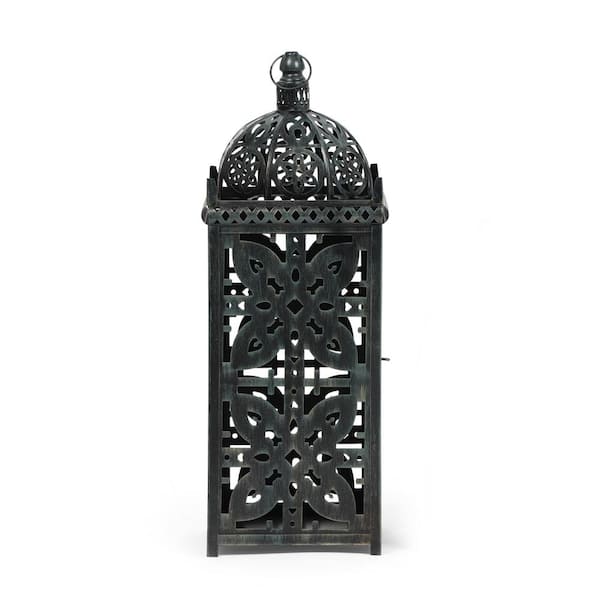 Afoxsos Black Jenera Indoor Iron Handcrafted Decorative Lantern