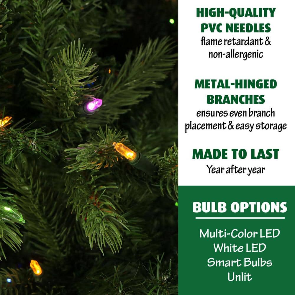 Fraser Hill Farm 9-Ft. Foxtail Pine Christmas Tree with Dual Multicolor & Warm White LED Lights
