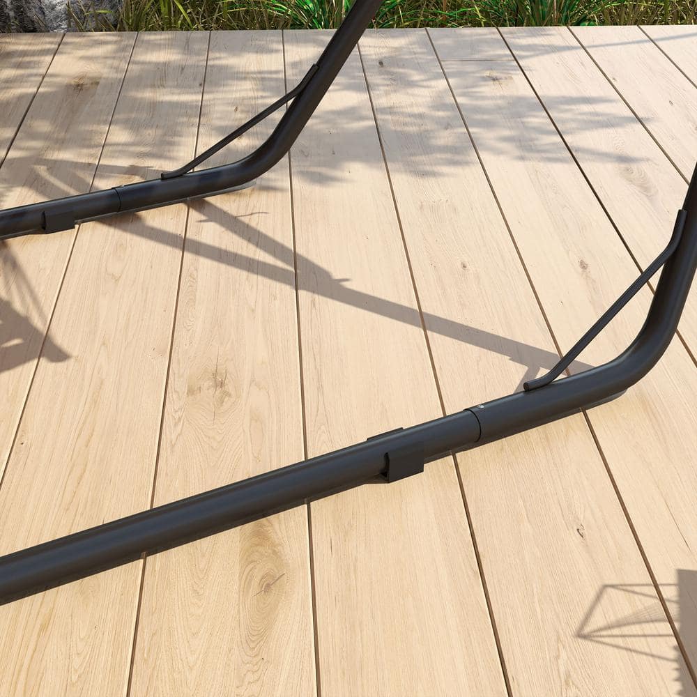 10 ft. Black Metal Arc Hammock Stand
