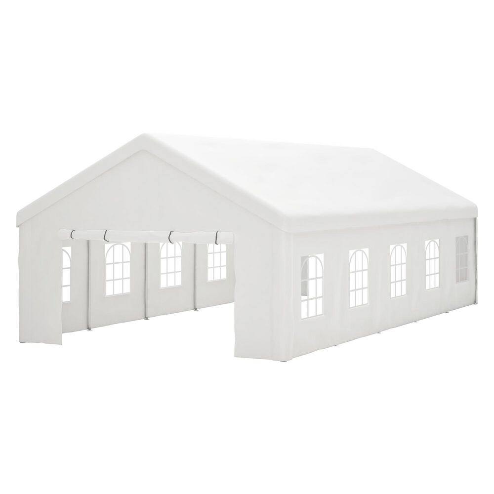 16 ft. x 32 ft. White Large Wedding Party Tent with 3 Storage Bags & Removable Sidewalls price history on PriceWatchPro