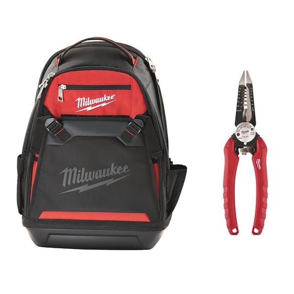 Milwaukee Jobsite Backpack with 6-in-1 Wire Pliers