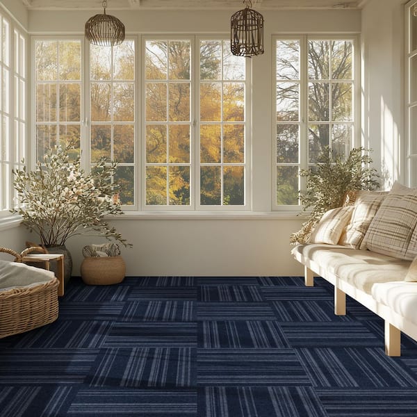 Foss Adirondack - Denim - Blue Commercial 24 x 24 in. Peel and