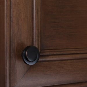 1-1/8 in. Dia Oil Rubbed Bronze Classic Wave Cabinet Knob (10-Pack)