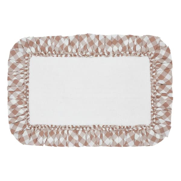 VHC BRANDS Annie Buffalo Check 20 in. x 30 in. Portabella Bathmat