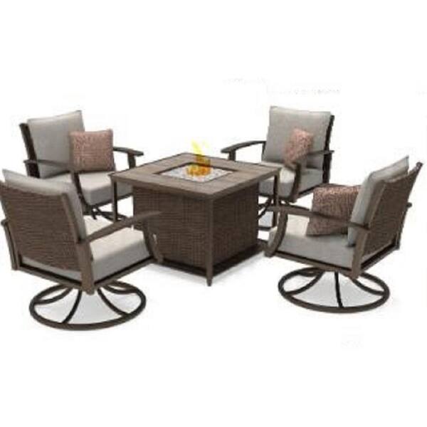 Hampton Bay Fiddler's Creek Metal LP Fire Pit Table FM19HD48TBL The