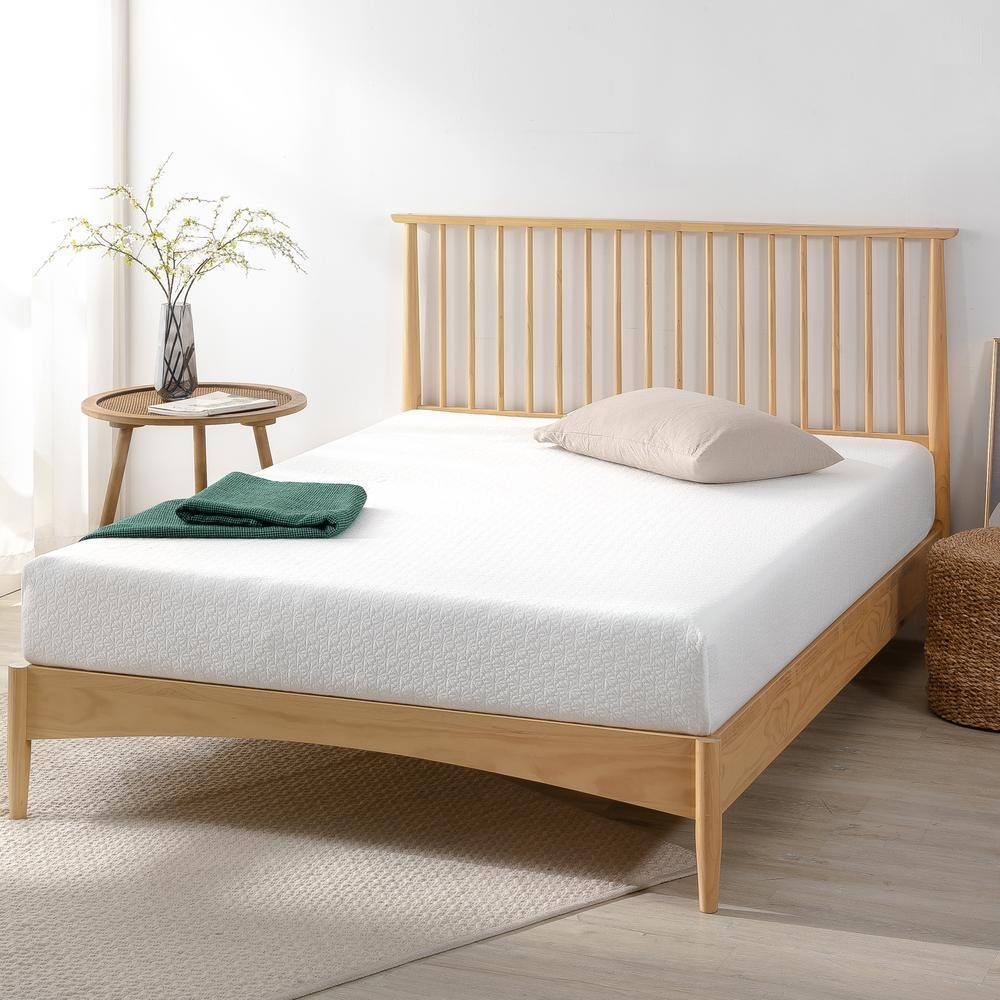 Queen White Memory Foam Mattress with Green Tea Infusion