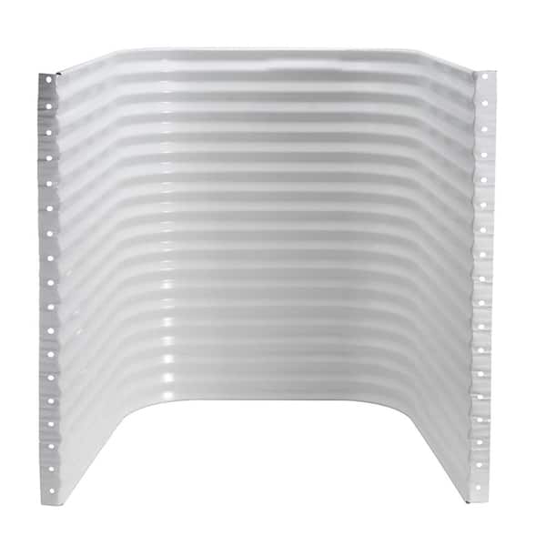 SHAPE PRODUCTS 68 in. W x 36 in. D x 72 in. H White Steel Egress Window Well