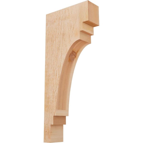 Ekena Millwork 4 in. x 12 in. x 28 in. Western Red Cedar Pescadero Rough Sawn Corbel