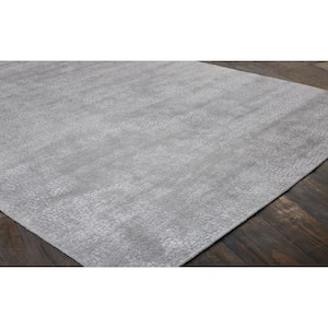 Renzo Grey 12 ft. x 15 ft. Solid Color Area Rug