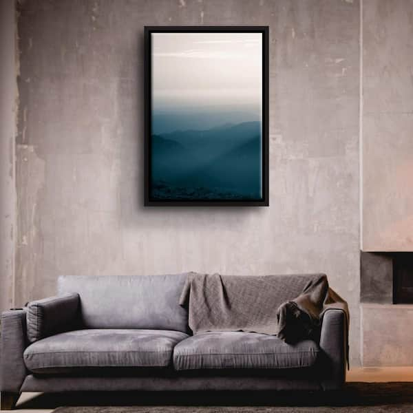 ArtWall Blue Mountains V' by PhotoINC Studio Framed Canvas