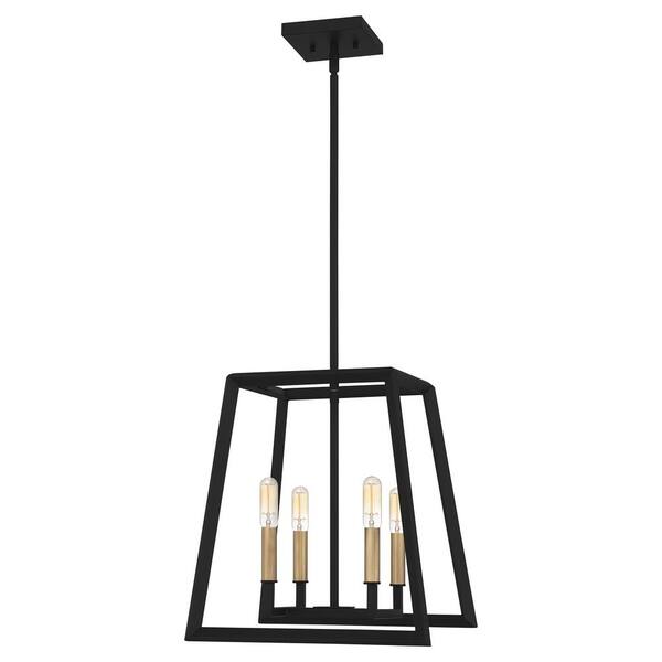 Quoizel Tilly 4-Light Matte Black Lantern Pendant Light