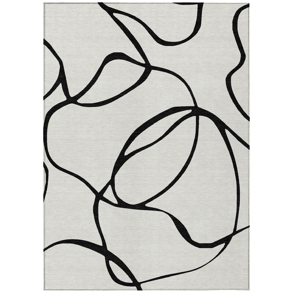 Chantille Machine Washable Indoor/Outdoor Abstract ACN999 White 8 ft. x 10 ft. Area Rug price history on PriceWatchPro