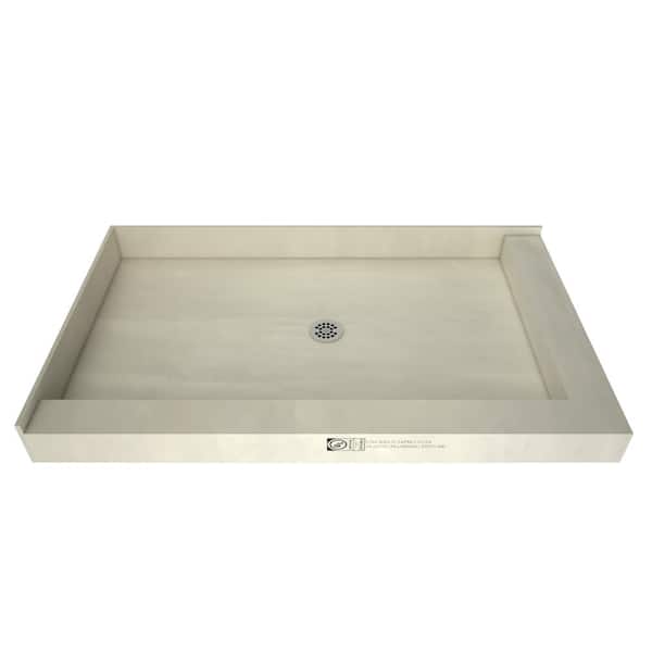 Tile Redi Redi Base 30 in. x 60 in. Double Threshold Shower Base with Center Drain and Polished Chrome Drain Plate
