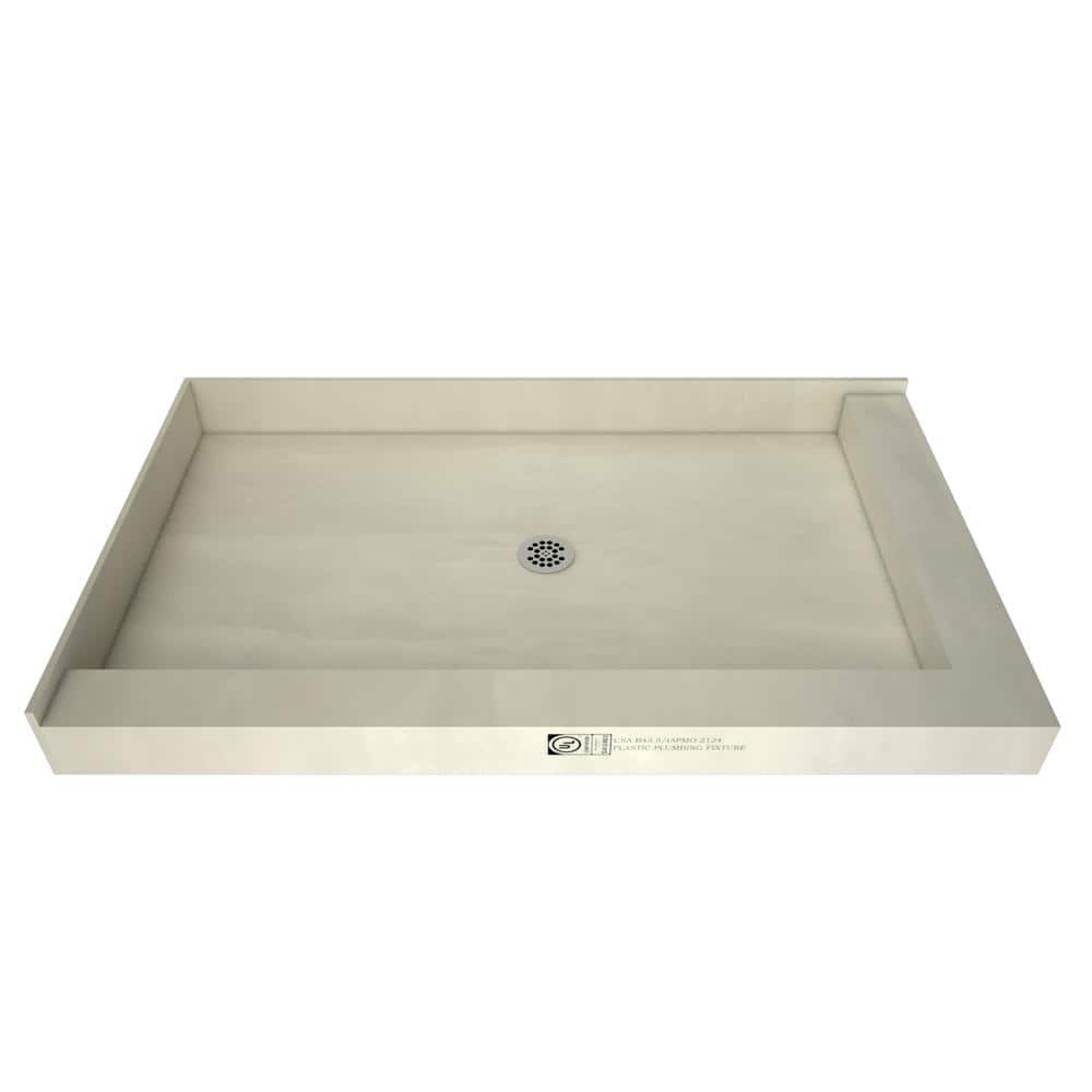 Tile Redi Redi Base 34 in. x 48 in. Double Threshold Shower Base with Center Drain and Polished Chrome Drain Plate