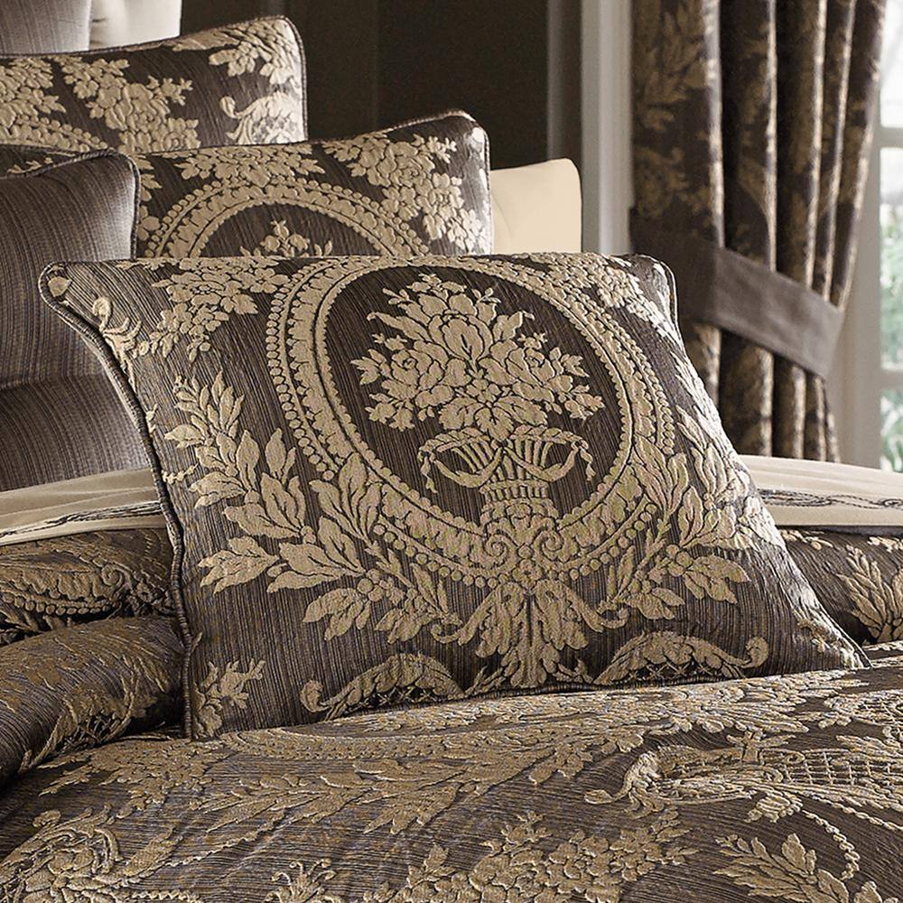 Mink Floral Medallion 18" Square Decorative Throw Pillow