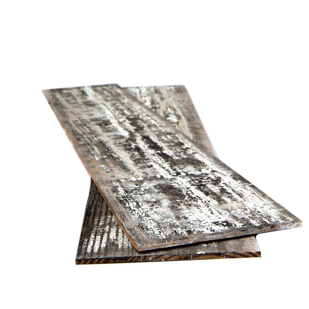 Distressed Pine 4 ft Barn Wood Wall Planks 6-Pack
