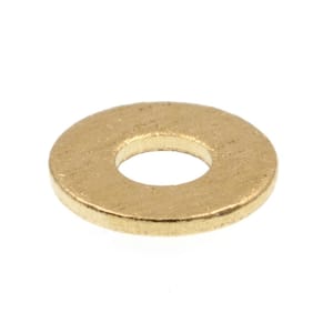 #4 x 1/4 in. O.D. SAE Solid Brass Flat Washers (100-Pack)