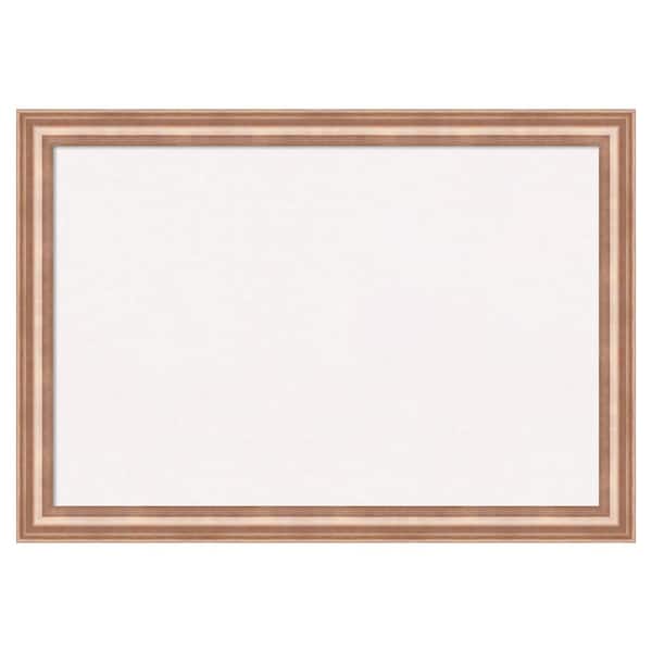 Amanti Art Harmony Rose Gold Wood White Corkboard 27 in. x 19 in. Bulletin Board Memo Board