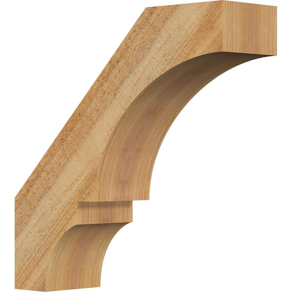 Ekena Millwork 4"W x 14"D x 14"H Balboa Rough Sawn Knee Brace, Western Red Cedar