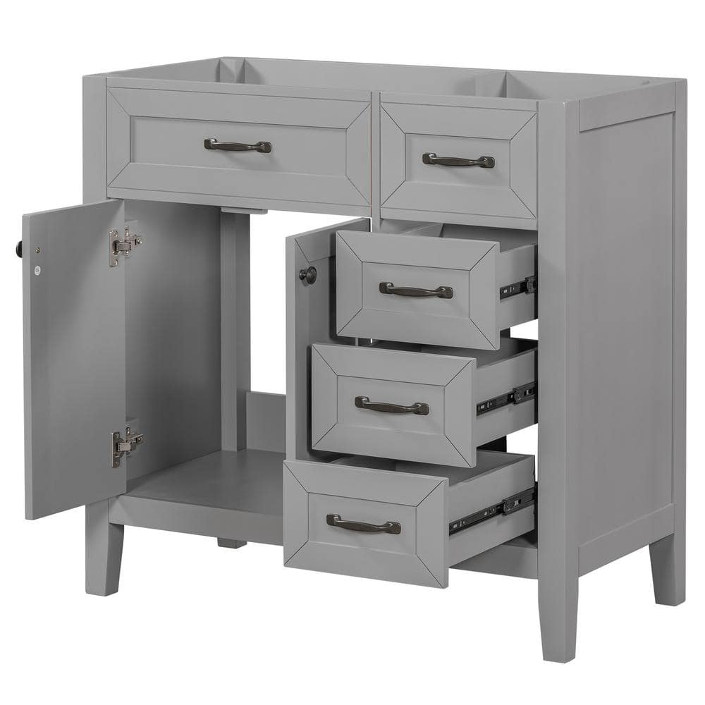 17.70 in. Bath Vanity Cabinet without Top with Drawers-Solid Frame and MDF 