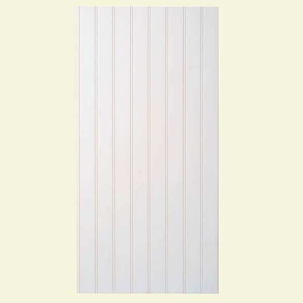 Marlite Supreme Wainscot 1/4 in. x 16 in. x 32 in. White HDF Tongue and Groove Wainscot Bead Board Panel (6-Pack)