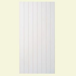 Supreme Wainscot 1/4 in. x 16 in. x 32 in. White HDF Tongue and Groove Wainscot Bead Board Panel (6-Pack)