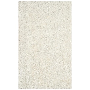 New Orleans Shag Off White 2 ft. x 3 ft. Solid Area Rug