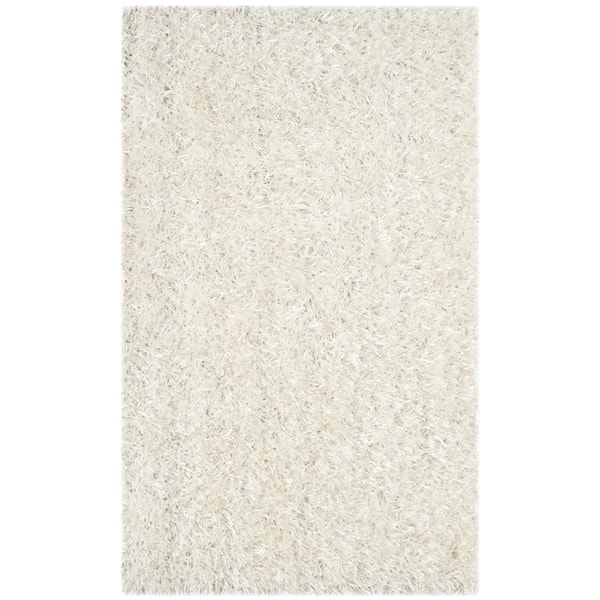SAFAVIEH New Orleans Shag Off White 2 ft. x 3 ft. Solid Area Rug