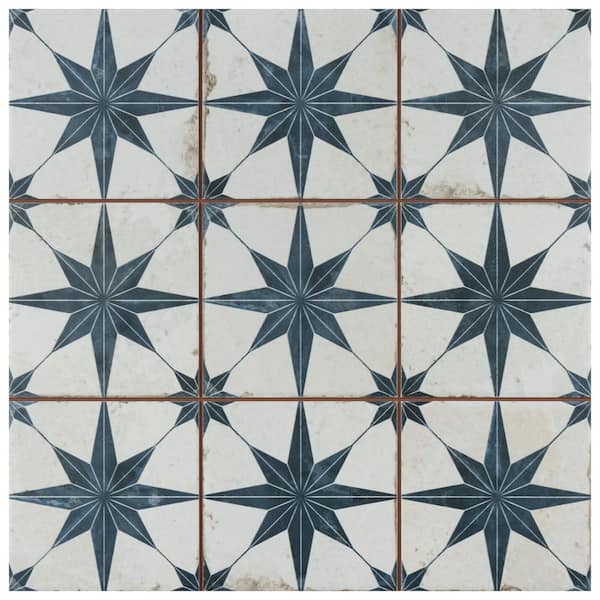 Merola Tile Harmonia Kings Star Blue 13 in. x 13 in. Ceramic Floor and Wall Tile (12.0 sq. ft./Case)
