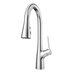 Neera Single-Handle Pull-Down Sprayer Kitchen Faucet in Polished Chrome