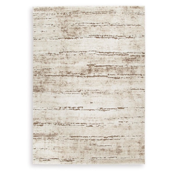 Kasney Beige 8 ft. x 10 ft. Abstract Area Rug