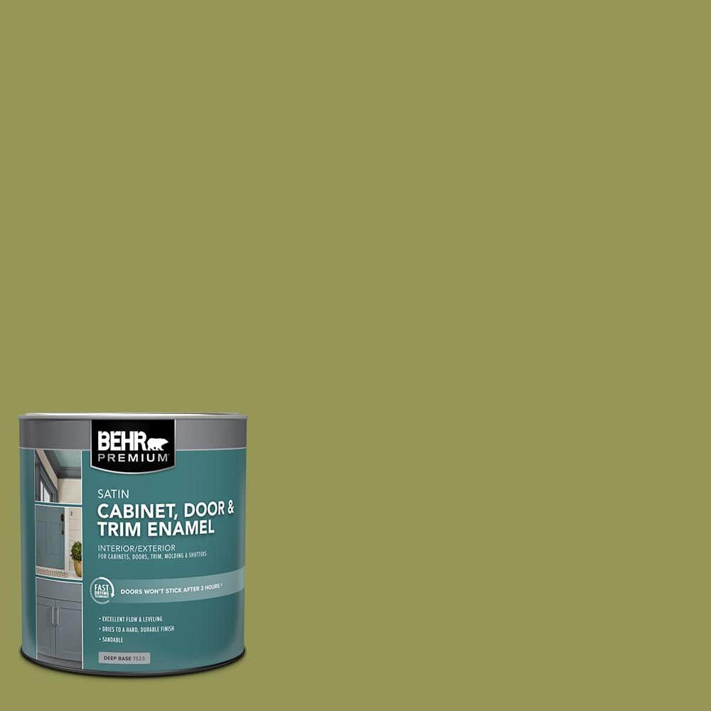 1 qt. #M340-6 Spinach Dip Satin Enamel Interior/Exterior Cabinet, Door & Trim Paint price history on PriceWatchPro