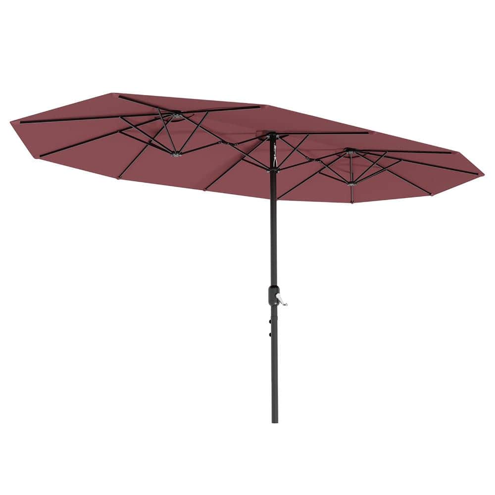 13ft Double-Sided Outdoor Market Umbrella, Waterproof and Windproof, for Garden Poolside, Without Base, Claret price history on PriceWatchPro