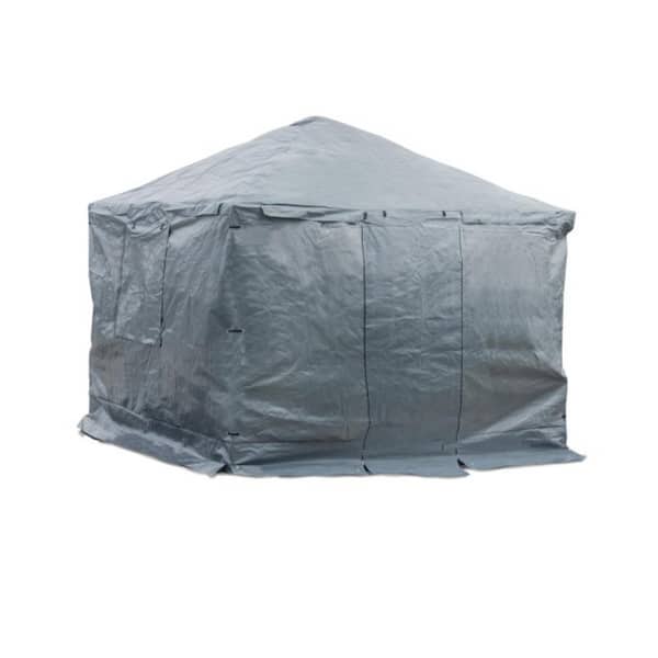 10 ft. x 14 ft. Universal Gray Winter Cover For Gazebos